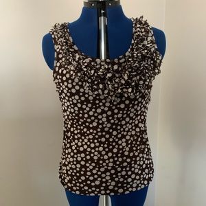 INC International Concepts Brown Polka Top